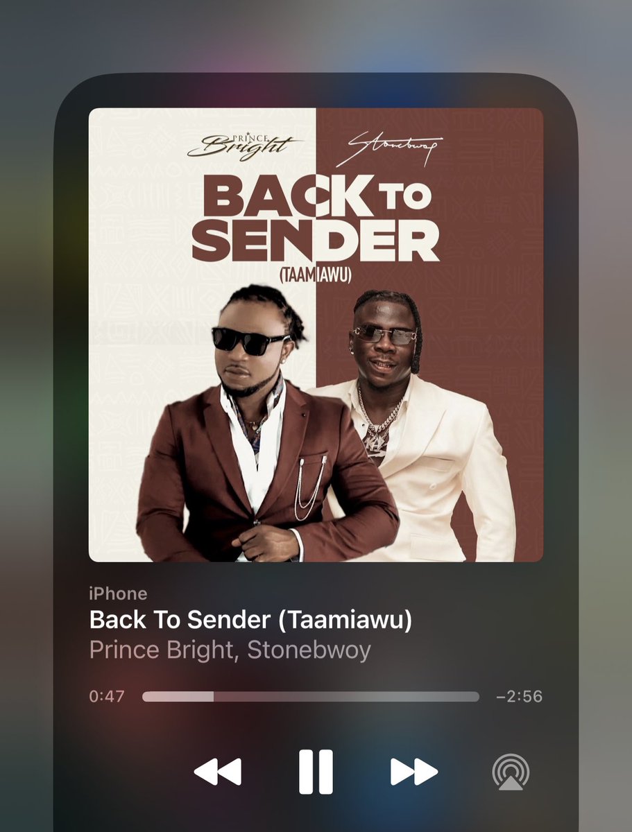 STONEBWOY ft Prince Bright… Back to sender available on all streaming platforms.
Stream here 🔗 song.link/i/1743784799

#StonebwoyForAOTY