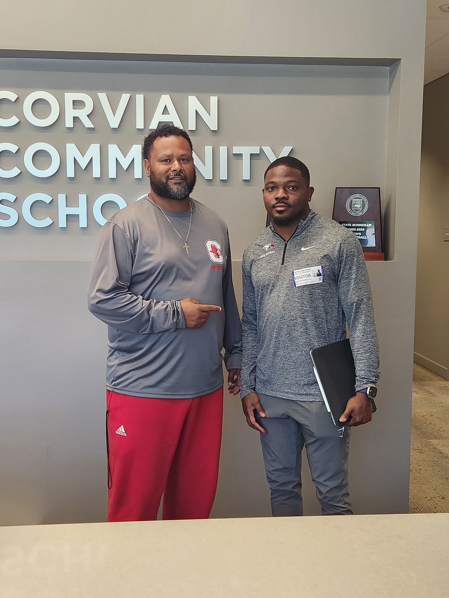 Appreciate @CoachMcRae21 & UNC Central Football for stoppong by to show some love. Seen some of my boys he is very interested in. We will keep building and I will keep working until all my boys have a place to call home. #CorvianCardinals #BeDifferent #HoldTheRope
