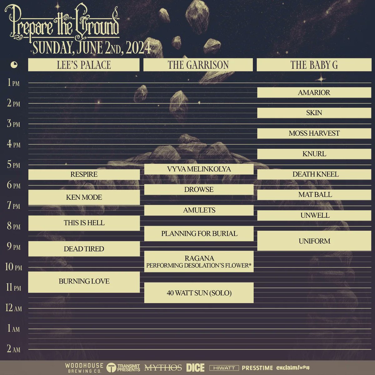 We present to you our updated timetables. Three day passes and single days available at preparetheground.com