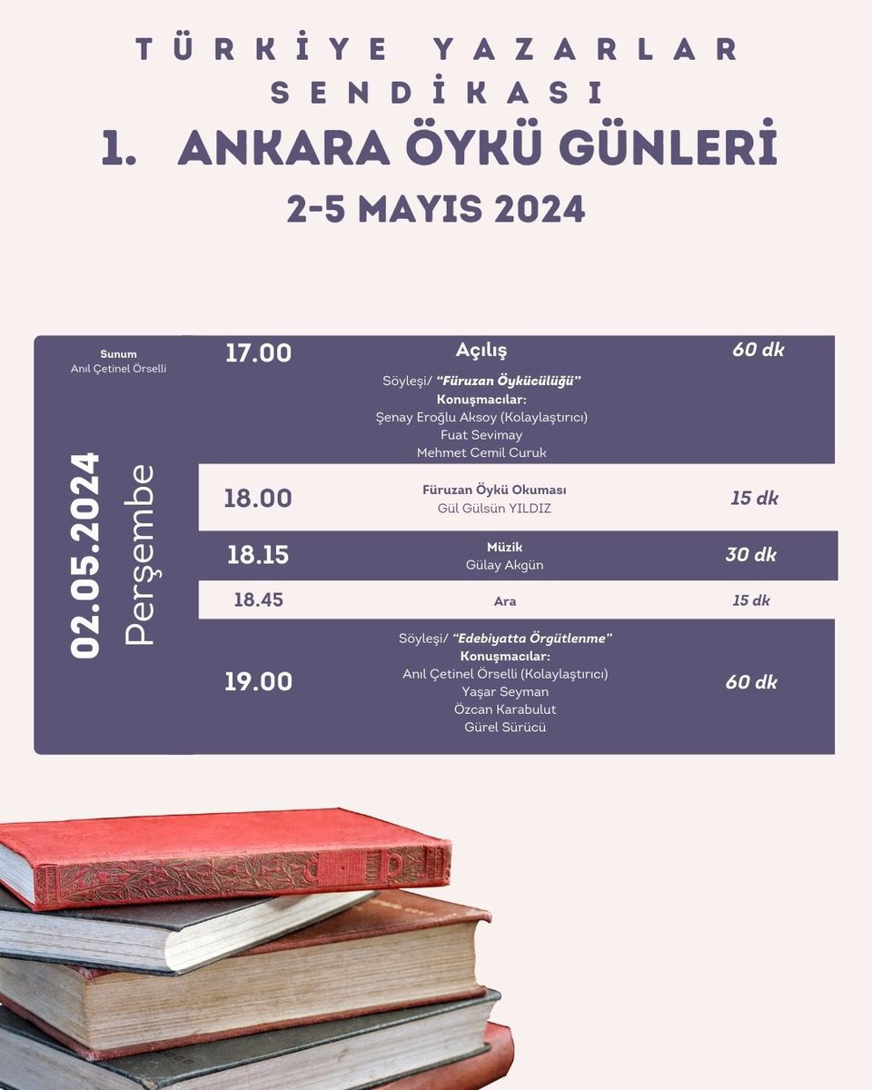 Yarın, 
Ankara Öykü Günleri kapsamında 
“Füruzan Öykücülüğü” konuşacağız.
Ankaralı dostları beklerim.