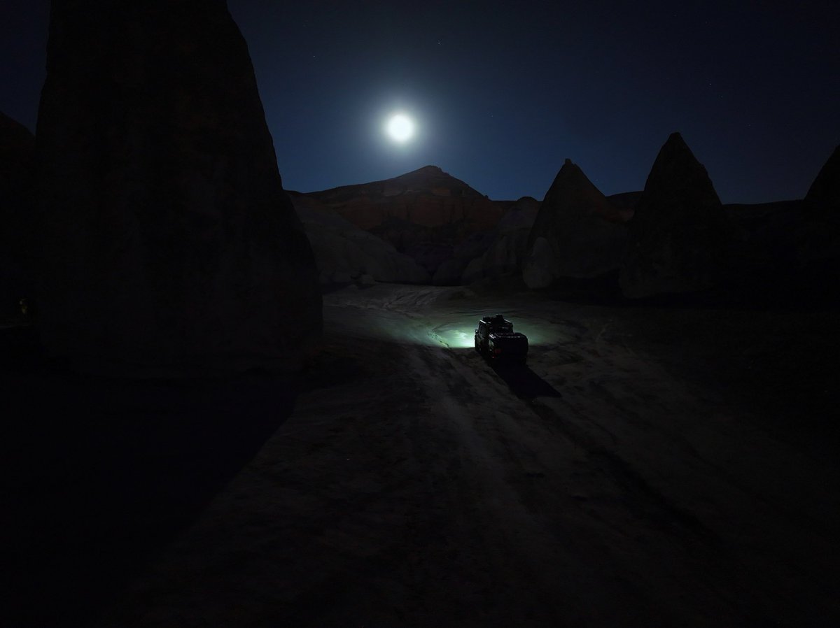 Exploring Cappadocia under a full moon. #nature #offroad #adventure #4x4 #fullmoon #exploring #projectwildearth