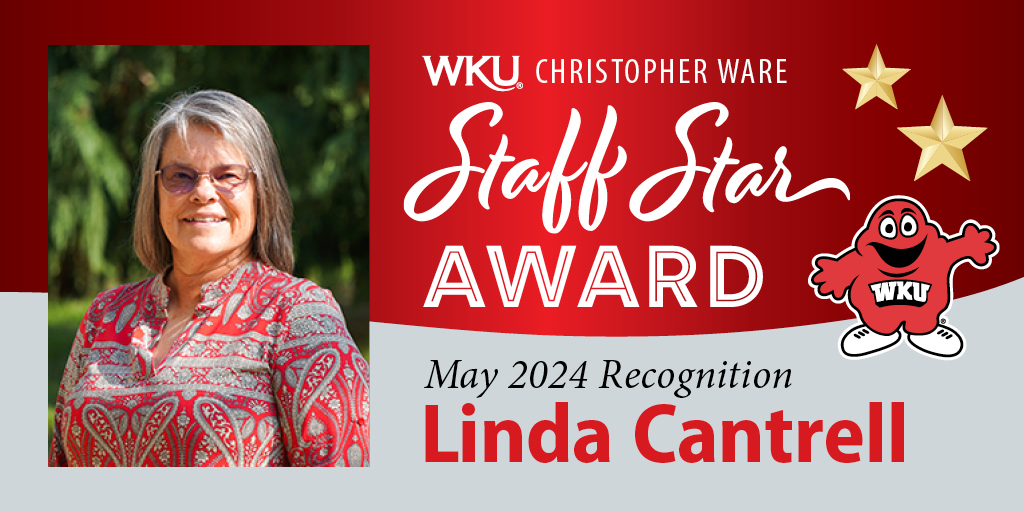 Congratulations to the recipients of the May Christopher Ware Staff Star Award! Linda Cantrell, Jordan Myers, and Ashley Thompson were nominated by fellow staff members for going above and beyond and making a difference at WKU! Thank you for all that you do! #WKU