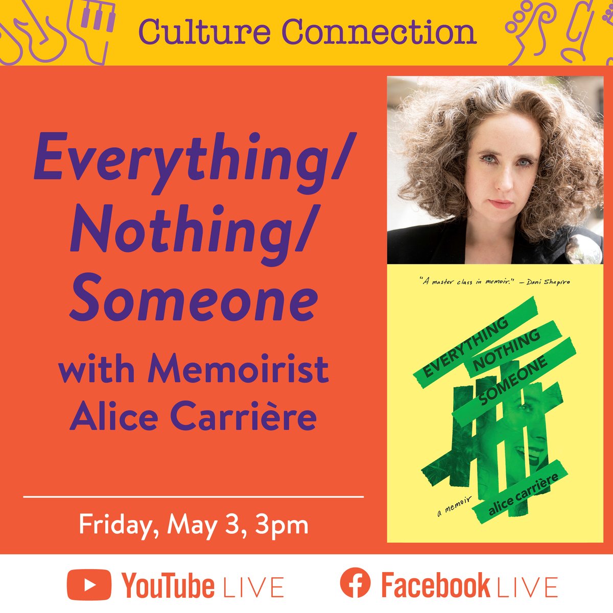 Join us for this #MentalHealthAwarenessMonth virtual conversation with artist Heidi Gelover, filmmaker Muffie Meyer, and Alice Carrière, author of the memoir "Everything/Nothing/Someone." 
Watch live on Friday, May 3 at 3PM. 
facebook.com/QPLNYC/videos 
youtube.com/live/TzRYxt9y0…