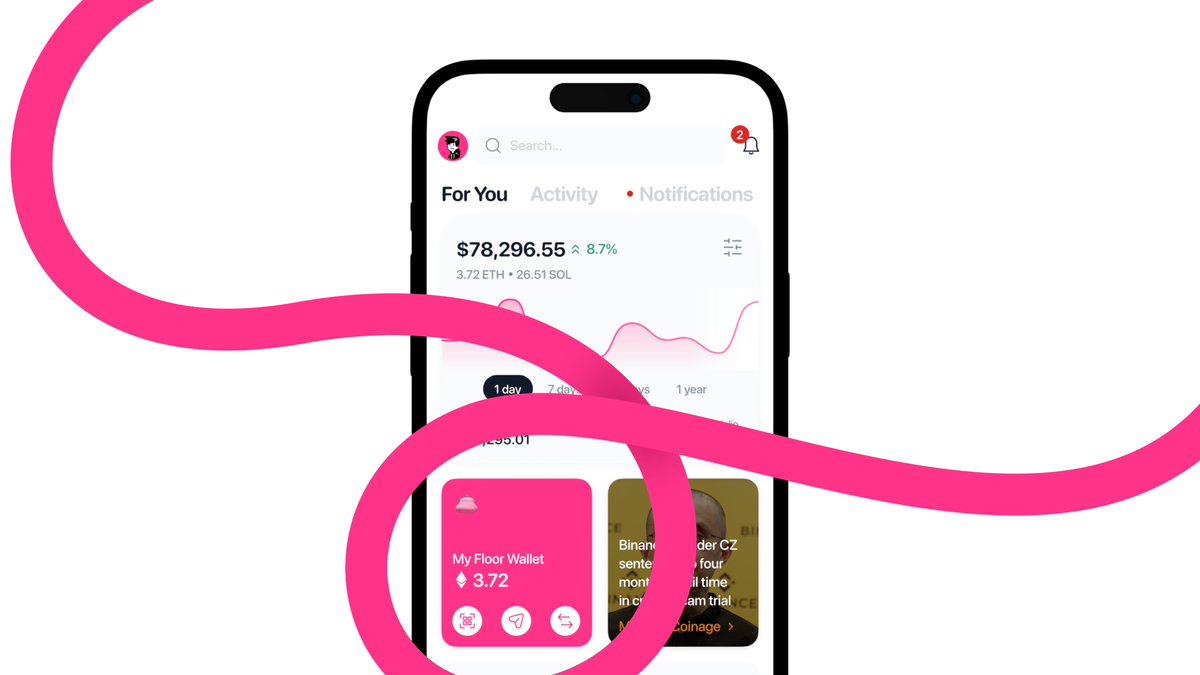 Have a Floor wallet? Get a wallet tile on the new Home page 👛🏡 With quick actions to sign ✍️, send ➡ or swap 🔄 What other tiles do you want to see on your Home page? 👀