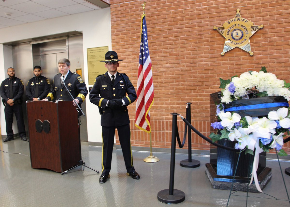 This morning the Alexandria Sheriff's Association and Sheriff's Office held our annual wreath laying for National Correctional Officers and Employees Week (May 5-11). We honored the memory of Deputy William Truesdale and reflected on the sacrifice of corrections staff everywhere.