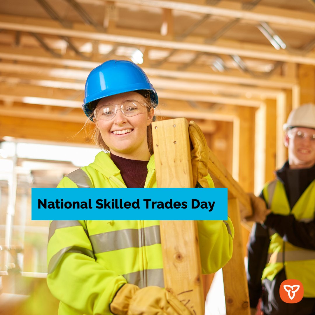 Happy National Skilled Trades Day! Did you know 1 in 6 job openings are projected to be in the skilled trades by 2026? 👉 Find your calling and explore a career you wouldn’t trade: ontario.ca/page/skilled-t… @SkilledTradesON