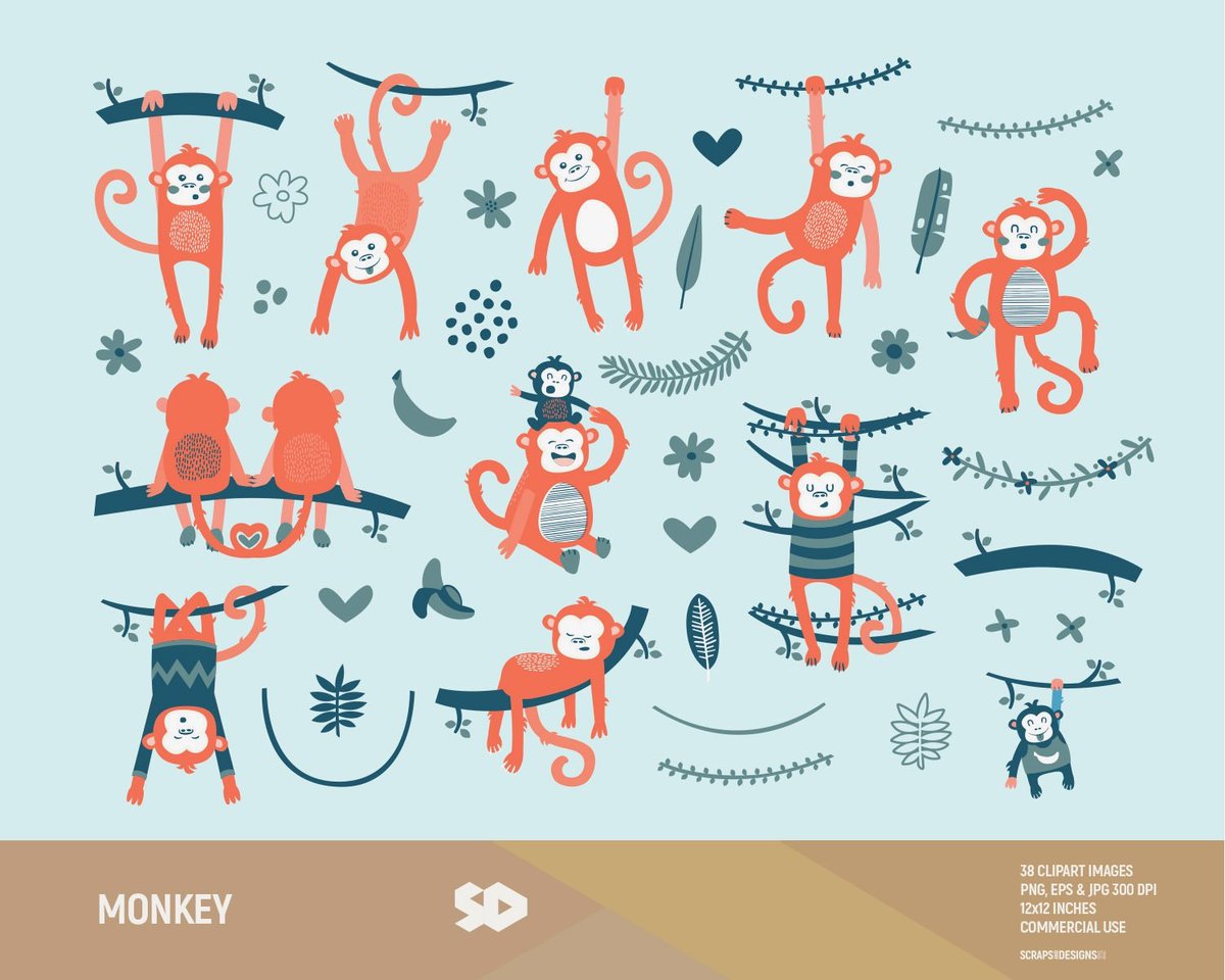 Monkey clipart.

etsy.com/listing/638227…

#scrapbook #scrapbooking #crafts #digitalpaper #etsy #illustration #supplies #partygifting #diy #junkjornal #cardmaking #art #graphicdesign #paperart #papercrafting #artsupplies #digital #paper #paperart #printable #planner #clipart