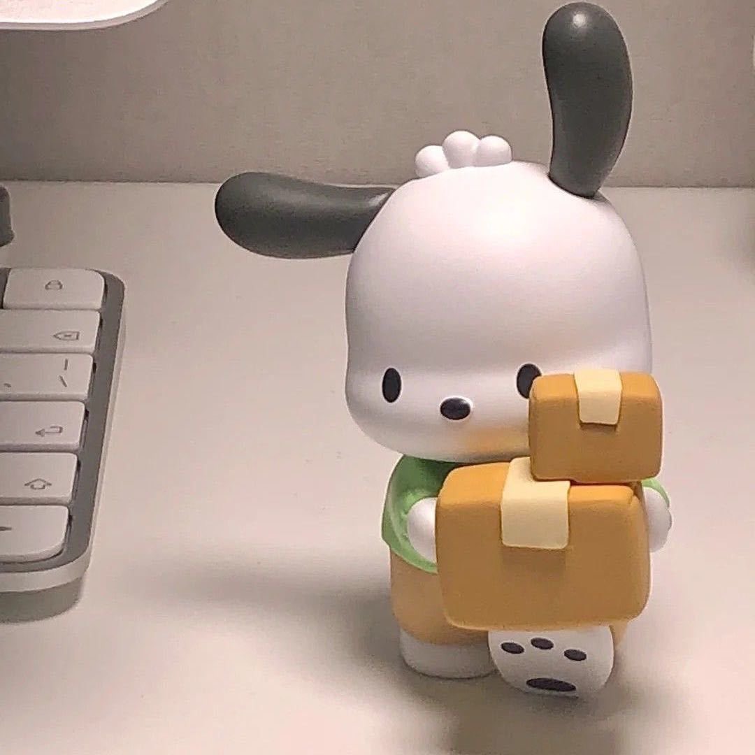pochacco collecting his packages 💫