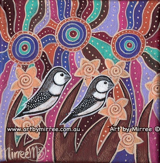 Good Morning birdy lovers 💖 💛 💚 💜 You can find Owl Finches in large flocks of 50-100 in my hometown and around several other places within Wiradjuri country.buff.ly/3bCTopQ

#nature #painting #birds #art #contemporaryart #artist #artwork #homedecor #artcollector