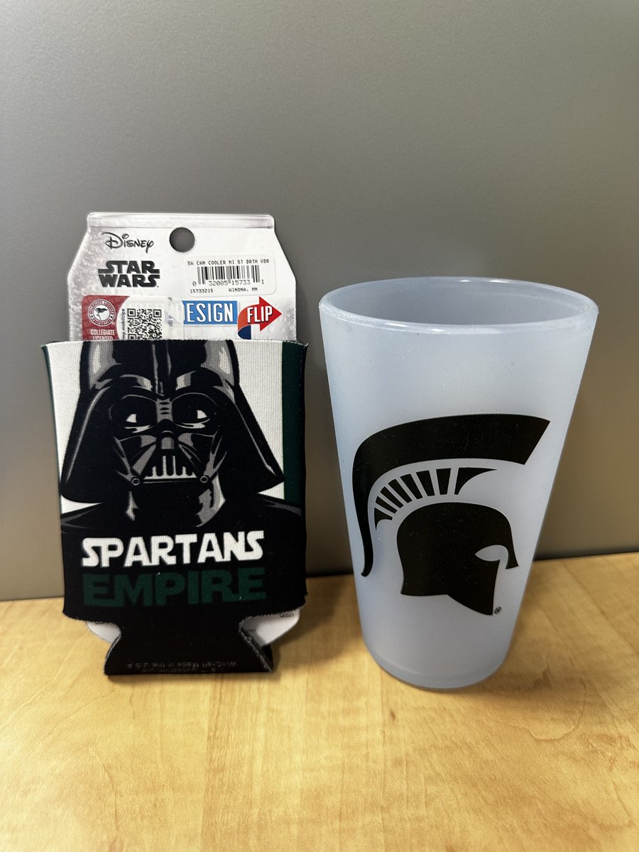 The force is strong with this can cooler! Celebrating #Maythe4th with a giveaway for a @starwars / @michiganstateu can cooler and unbreakable 16 oz. pint glass from Wincraft by @Fanatics! To enter: • Follow us • Repost this post • Tell us your favorite Star Wars character