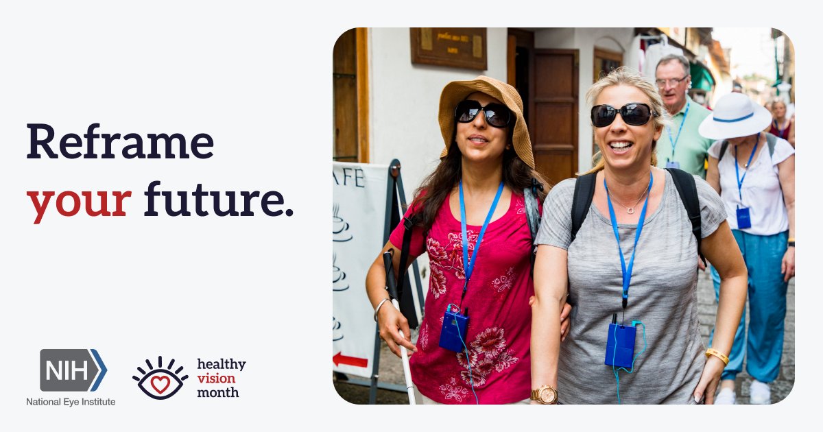 This #HealthyVisionMonth, @NatEyeInstitute is sharing steps people with a visual impairment can take to reframe their future — and keep doing the activities they love. Learn how to get involved: nei.nih.gov/HVM #EyeHealthEducation