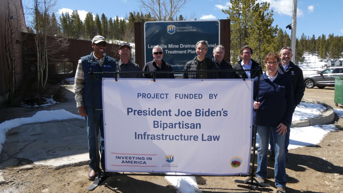 Reclamation leadership recently visited Leadville Mine Drainage Tunnel Water Treatment Plant in Leadville, Colorado, which has removed heavy metals from 650 million gallons of water every year since 1991. Now, past its life expectancy, BIL will fund a modern plant.