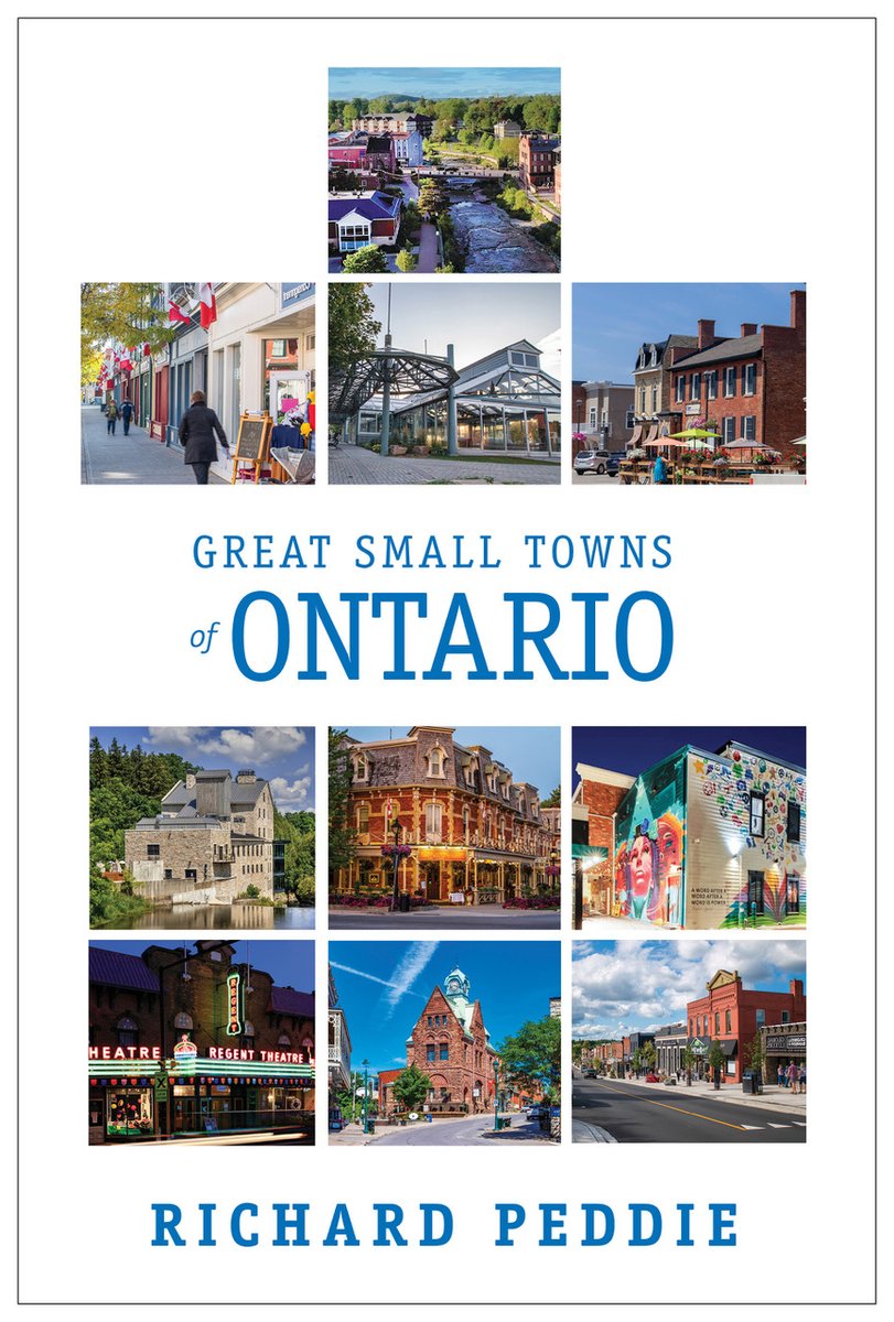 “Great Small Towns of Ontario” will be at River Bookshop starting May 7. Later in May it will be available in the nine independent bookshops featured in the book. Lots of ideas on how the charming small towns can get even better. riverbookshop.com/products/97819…