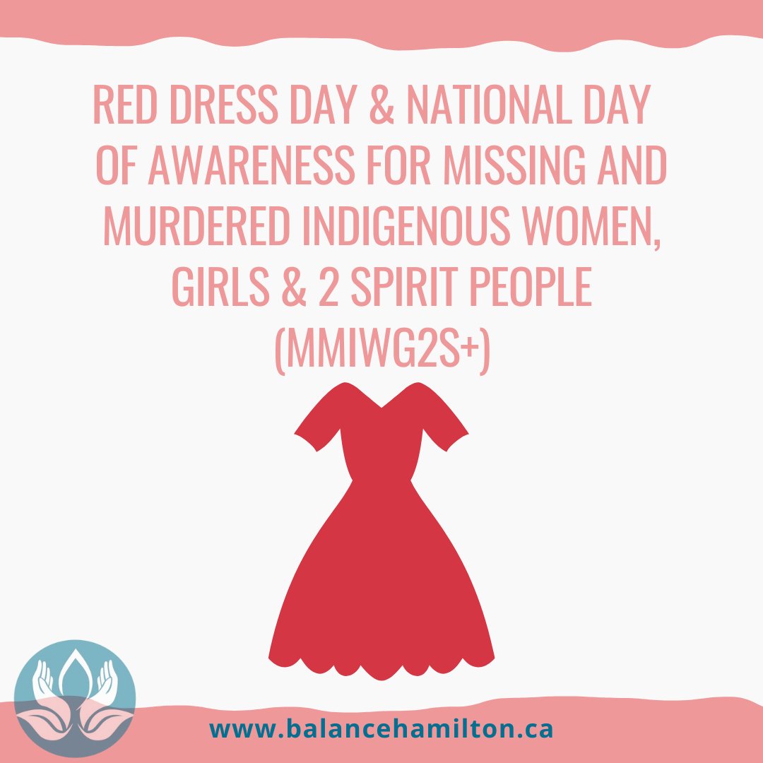 Today marks the National Day of Awareness for #MMIWG2S in Canada. Also known as #RedDressDay

We wear red to remember, honour & give voice to women whose stories have not been heard

#WhyWeWearRed #HamOnt #NoMoreStolenSisters