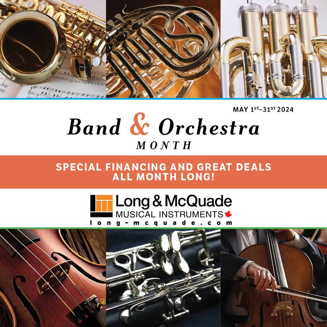 We're not done yet! May is also Band & Orchestra Month at Long & McQuade! 🎺🎷 Take home your dream band instrument with 0% financing or extended financing on band & orchestral instruments $2000+. 🔥 Tap the link and shop. 👉 long-mcquade.com/BandMonth2024