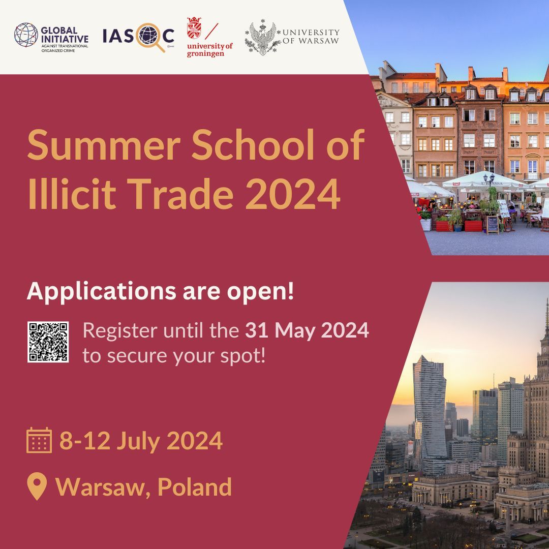 ⏰ Don't miss out on an immersive learning journey at @UniWarszawski! Teaming up with @univgroningen, the Summer School of Illicit Trade provides a rare chance to delve into the complex economic, social, and security aspects of #illicittrade. 👉 buff.ly/3U7nLr6