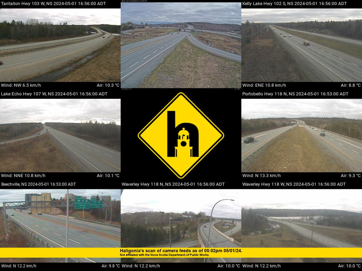 Conditions at 5:02 pm: 8.5°C. @ns_publicworks: #noxp #hfxtraffic