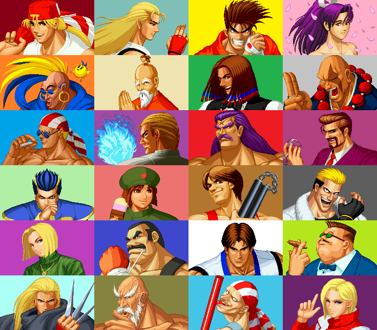 The loading screen art from the Neo Geo CD version of Real Bout Fatal Fury Special.