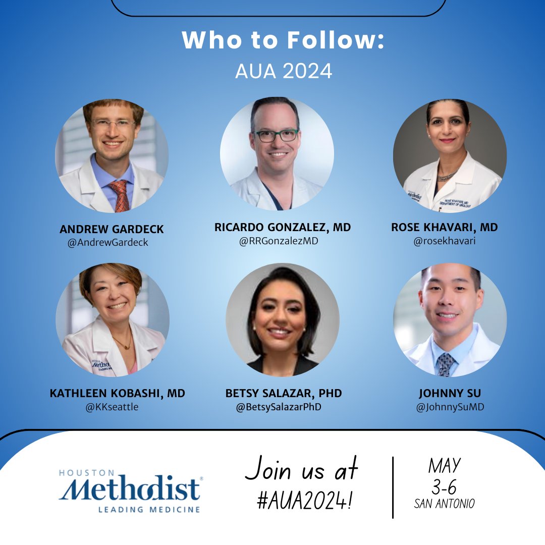 #AUA24 is almost here! Houston Methodist Urology has amazing faculty & resident representation this year. We are excited to connect and catch up with everyone at AUA this year! See y'all in San Antonio! 🪩 #LeadingMedicine