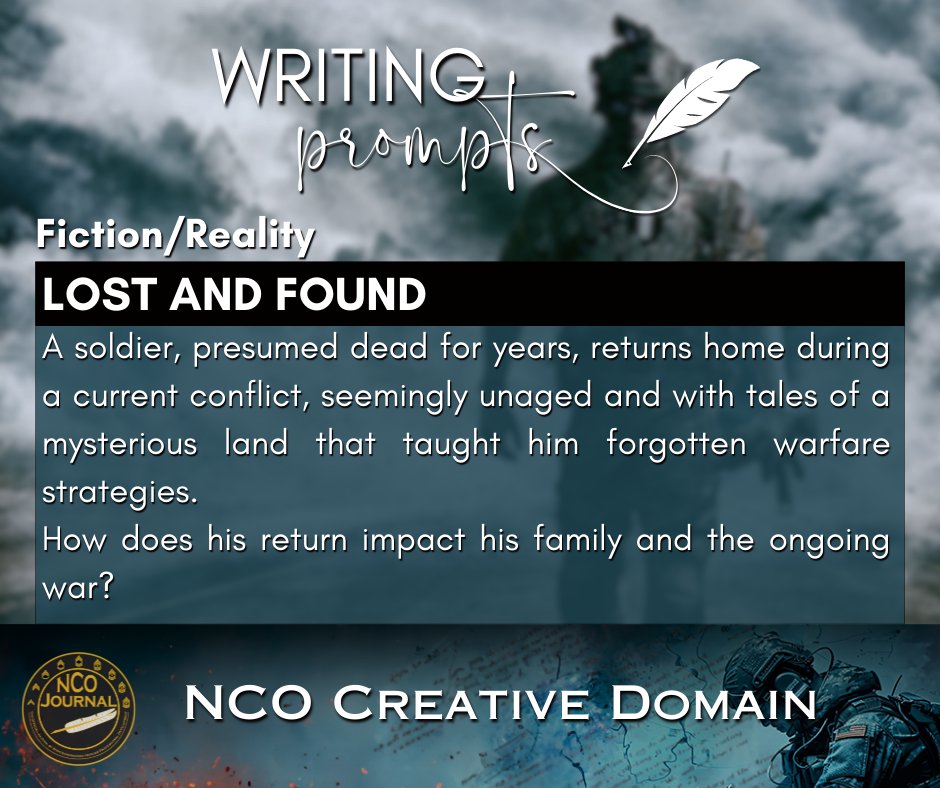 Are you looking to submit a paper to the NCO Creative Domain but need ideas? Check out this prompt.

#CallForPapers #NCOJournal #NCOCreativeDomain #ProfessionalDevelopment https://t.co/sSLYSNmGcv