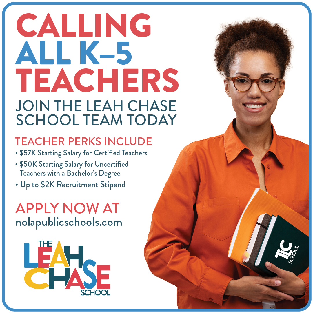 #DidYouKnow? Unleash your passion for teaching at The Leah Chase School with a competitive starting salary of $57K for certified teachers and $50K for educators with bachelor’s degrees! Visit jobs.lever.co/nolapublicscho… to apply! 📚
