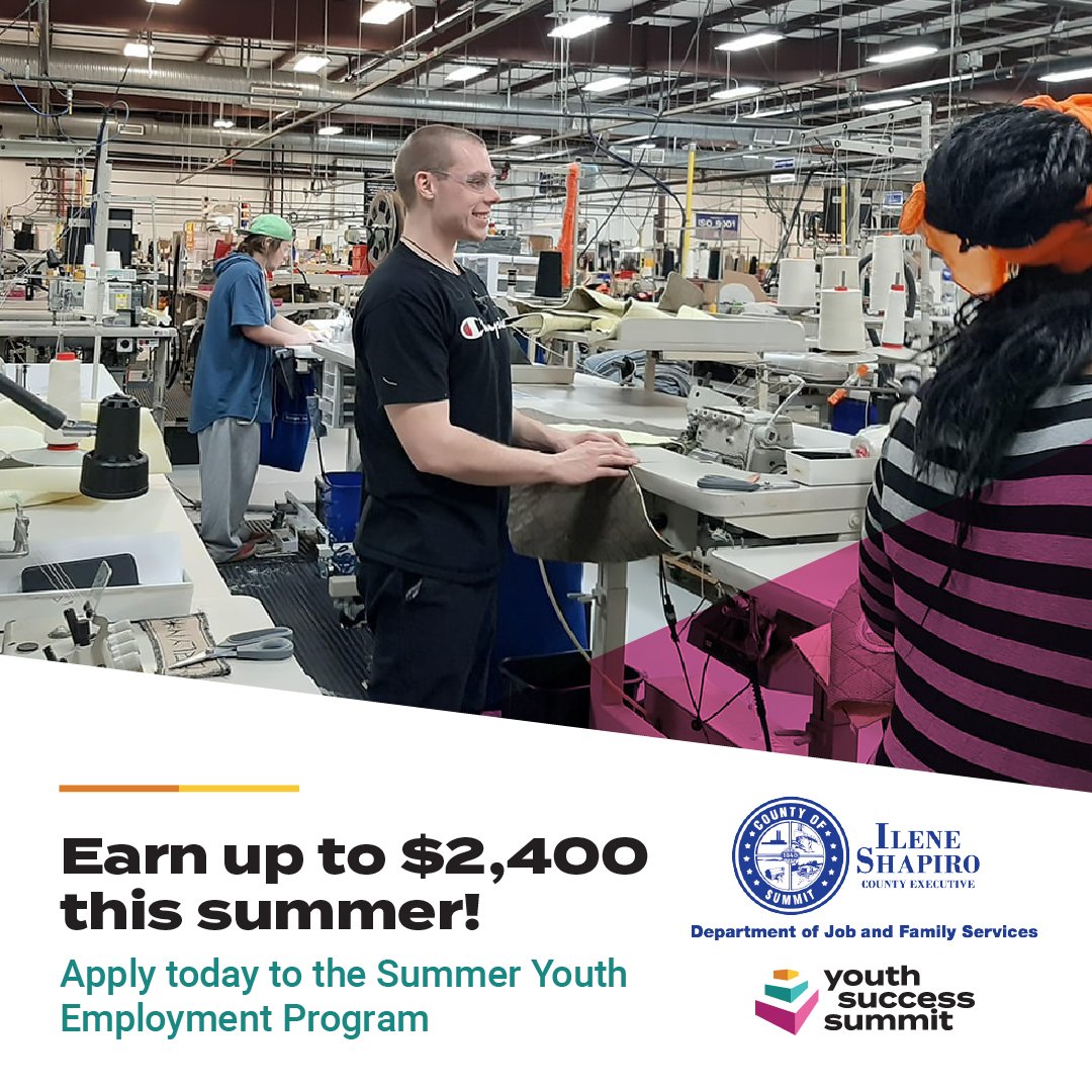 The Summit Youth Employment Program has jobs for 16-18 year olds in advanced manufacturing, business, entrepreneurship, early childhood education, healthcare, marketing, travel and tourism and more while earning $15/hour! Apply today. ayr.app/l/SGnM