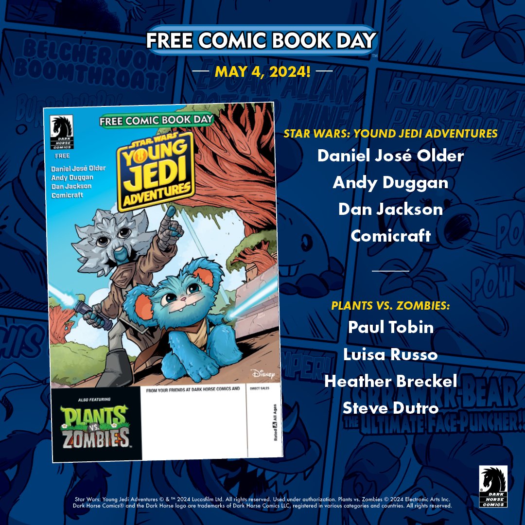 Journey to the High Republic in a galaxy far, far away with the younglings of the hit Disney+ & Disney Junior series Star Wars: Young Jedi Adventures, with Sky Parade Rescue, free on #FCBD, May 4th. bit.ly/3xrspbR By @djolder, @Andy_Duggan, Dan Jackson, & @Comicraft