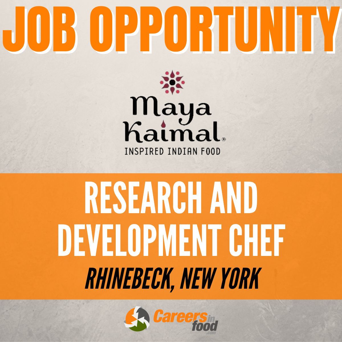 .@MayaKaimalFoods is hiring a Research and Development Chef in Rhinebeck, New York!

You will develop new products from concept phase through successful commercialization.

Join now: careersinfood.com/research-and-d… 

#Jobs #FoodManufacturing #Hiring #JobSeekers