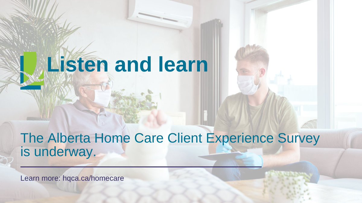 We are excited to launch the Alberta Home Care Client Experience Survey to listen and learn from clients about the quality of care and services provided through home care in Alberta. ☑️Learn more hqca.ca/homecare
#HomeCare #QualityImprovement