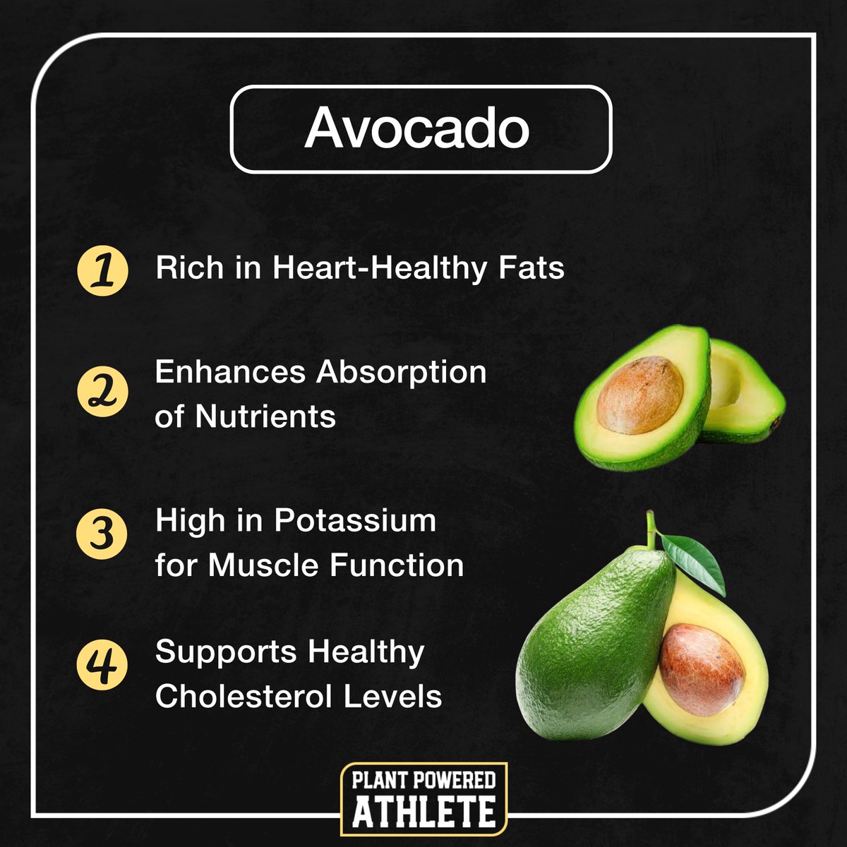 Slice into wellness with the mighty avocado! 🥑💚 

Perfect for heart, muscle, and overall health. It's not just a tasty treat—it's your body's ally for peak performance.

#plantpoweredathlete #plantbasedprotein #plantbasedcoach #plantpowered #plantbased #plantbuilt #plantbas...