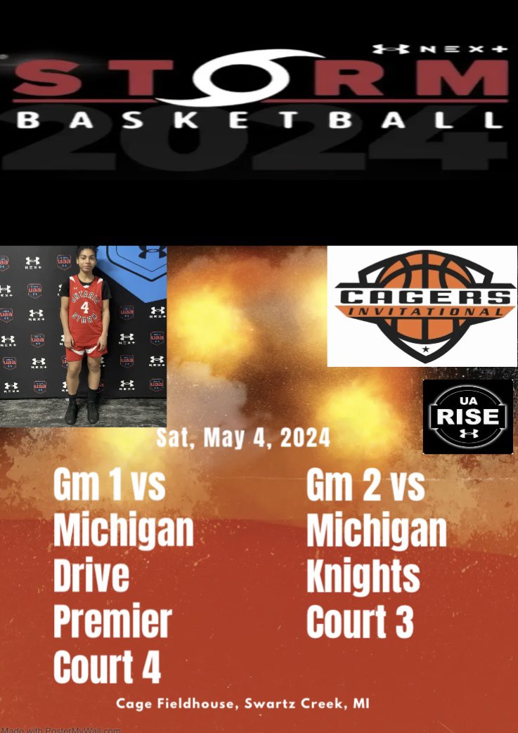 Excited to play this weekend at the Cagers Invitational in Michigan. 🇨🇦🇺🇸 Ontario Storm ‘26 UA Rise. @LBInsider @PGHMichigan