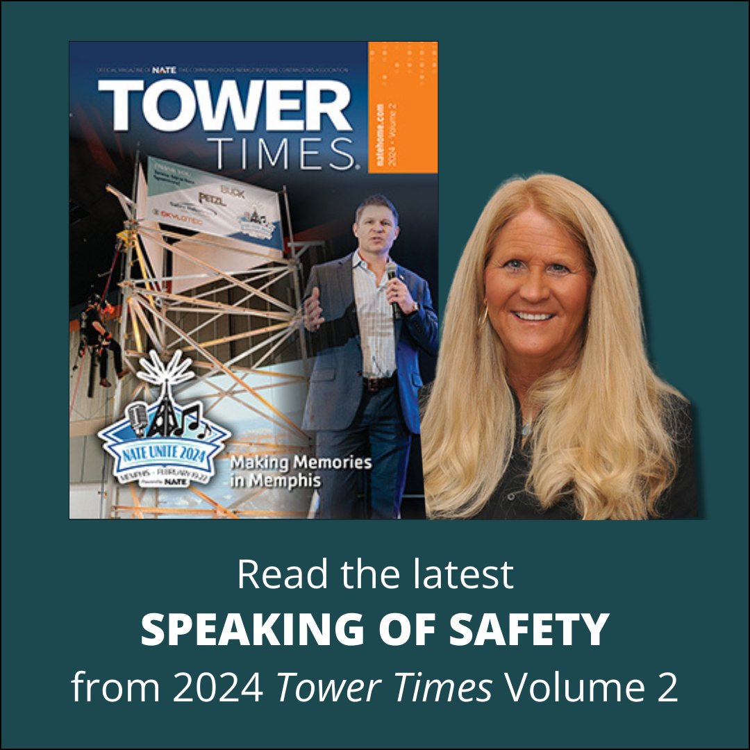 Find vital information on #DefensiveDriving in the 'Speaking of Safety' article dropbox.com/scl/fi/o8b52h7… by NATE Director of Health, Safety & Compliance Kathy Stieler in #TowerTimes Volume 2. Stay informed, stay safe! #NATEsafety