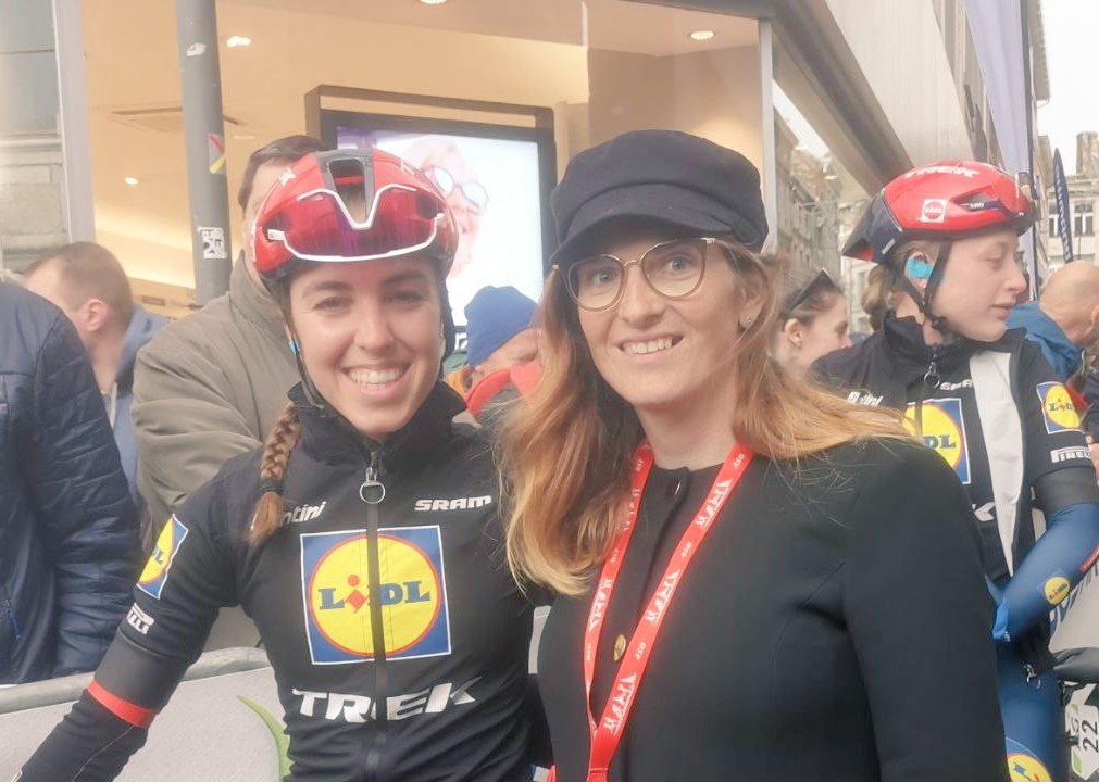 Femke #Verstichelen will be the #CpaWomen delegate and #ExtremeWeatherProtocol #riders representative at Gp Eco-Struct/Thompson/Security Tools and Trofee Maarten Wynants 🚴‍♀️ 

#Cycling #WomenCycling #WeAreTheRiders #StrongerTogether #SafetyFirst #RoadToEquality  #UCIWWT #Cpa