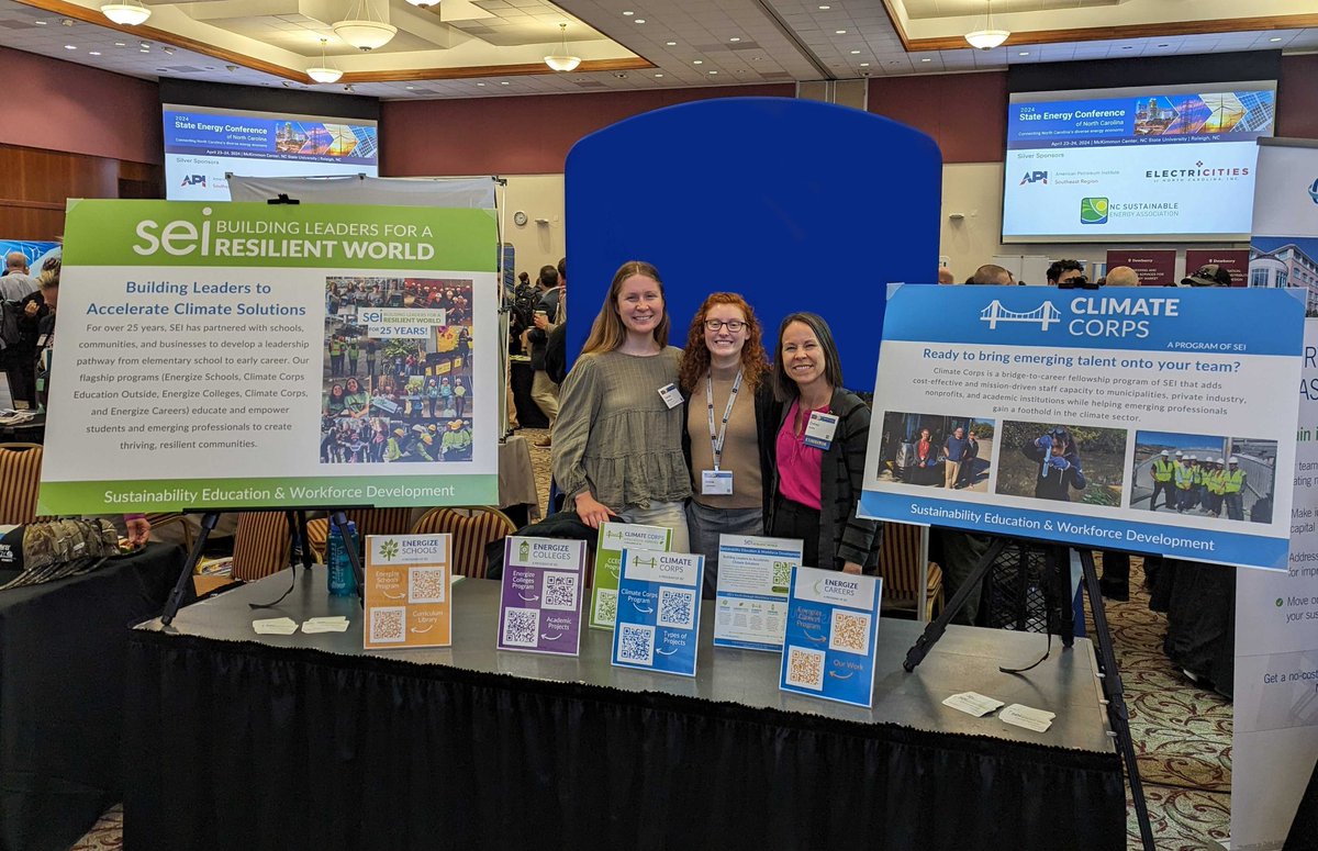 Let's connect North Carolina's diverse energy economy.⚡ Eastern Regional Manager Ondrea Austin attended the State Energy Conference last week, exhibiting SEI's programs and connecting with folks across the energy industry. 
#seisustainability #energyeconomy #energyconference