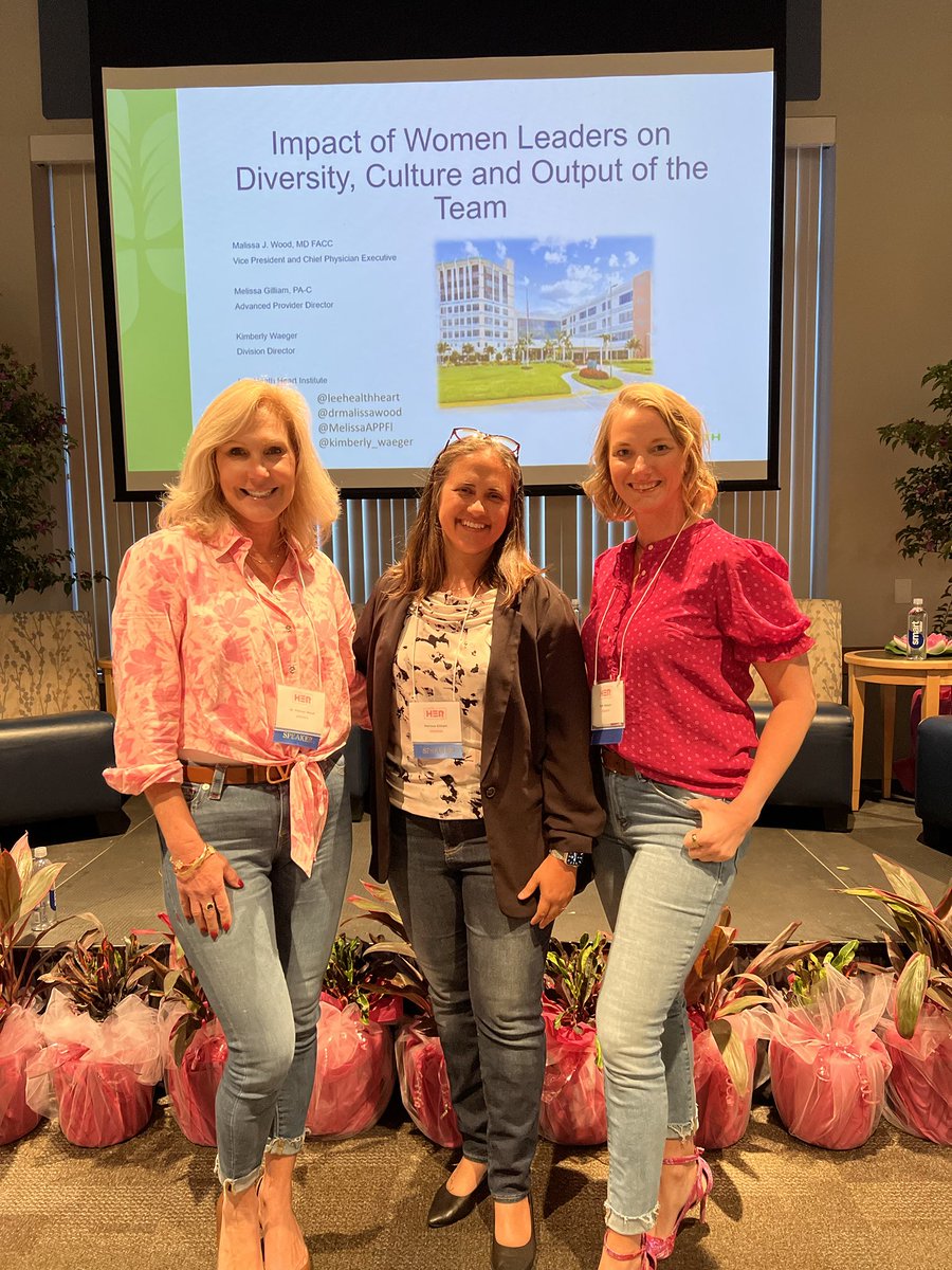 I am so proud of my @leehealthheart colleagues- today @MelissaAPPFl @kimberly_waeger and I discussed impact of #diverse leadership and #culture on team performance at Fort Myers #LevelHerUp Day!