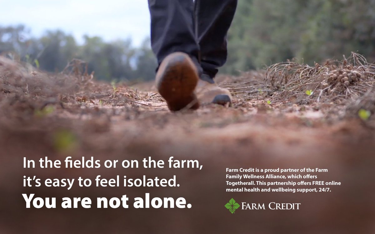 May marks the beginning of Mental Health Awareness month. 💚🧠🌱 Through Farm Credit, we're proud to partner with @FarmFoundation to provide support to our farmers and resources like Togetherall.