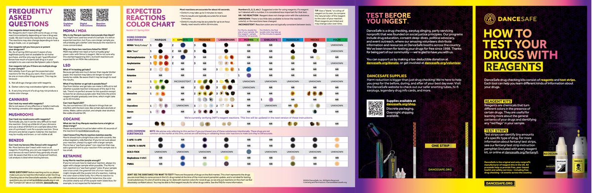 DanceSafe's tweet image. We've just released what is effectively an all-new reagent instruction pamphlet, as well as a fully redesigned heatstroke pamphlet! More info on our website, in the most recent article posted.