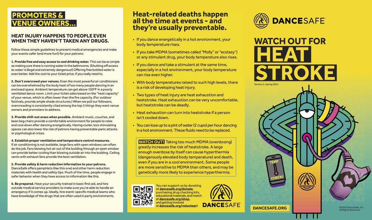 DanceSafe's tweet image. We've just released what is effectively an all-new reagent instruction pamphlet, as well as a fully redesigned heatstroke pamphlet! More info on our website, in the most recent article posted.