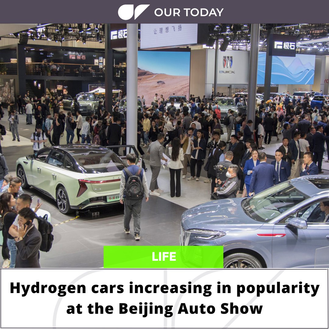 Hydrogen cars increasing in popularity at the Beijing Auto Show.

Visit the website to read more:
bit.ly/44F3Swx

Photo: Contributed

Follow us:⁠
Facebook: facebook.com/our.today.news⁠
YouTube: OurToday⁠
X: Our_Today_News⁠
Instagram: @our.today

#OTLife