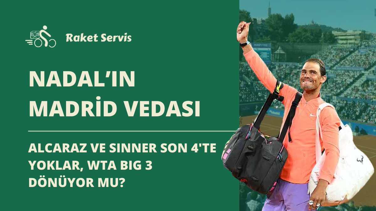 YENİ BÖLÜM! 🚨 Rafael Nadal konuşuyoruz: Madrid’e veda eden İspanyol efsanenin son Madrid performansı, seremoniye verdiğimiz reaksiyon ve sezonun geri kalanına dair beklentilerimiz. Kısaca Madrid’deki diğer haber başlıklarına da değindik. İzlemek için: youtu.be/w8IvjNWgD4k?si…