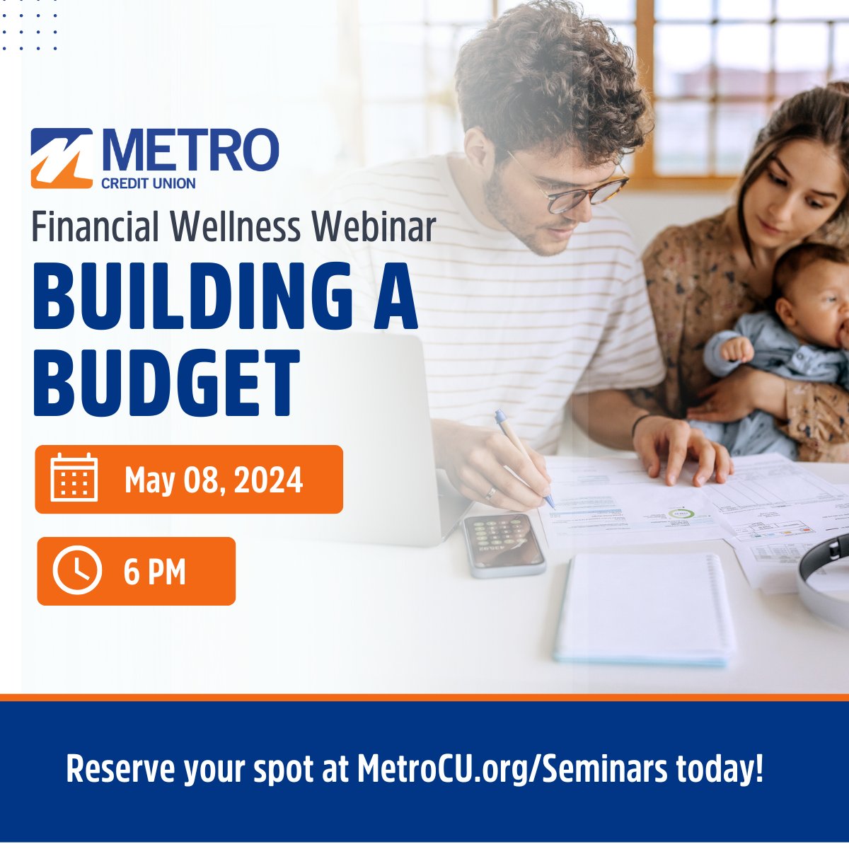 Building a #budget that works for you is easier than you might think! Join us for a free webinar to cover all the basics & a five-step #spendingplan to help you reach your #financialgoals. Don’t miss out! ow.ly/iQH450RsJCj