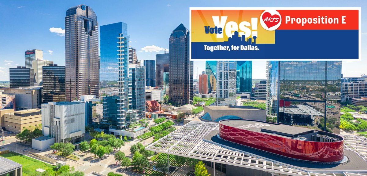 Join us in voting YES on Proposition E to support your Dallas Arts District. Your vote ensures that long-ignored, city-owned cultural facilities have the resources needed to operate safely and effectively. Learn more about Proposition E ow.ly/wk5A50RsPjc