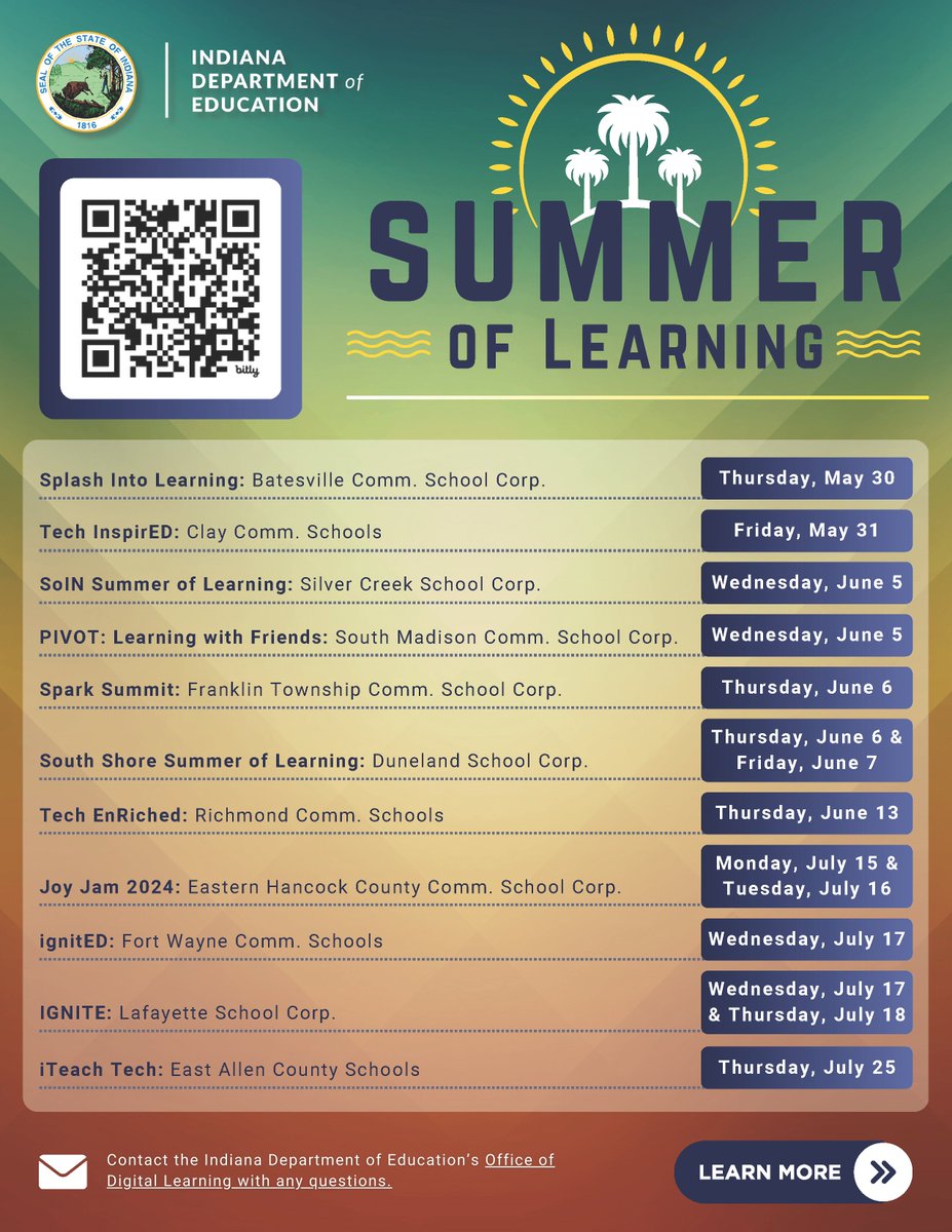 It’s almost summertime - do you know what that means? Another great lineup for the Summer of Learning Conference series! Join us today at 4 p.m. ET in the @INLearningLab for a preview of events! #INeLearn inlearninglab.com/workshops