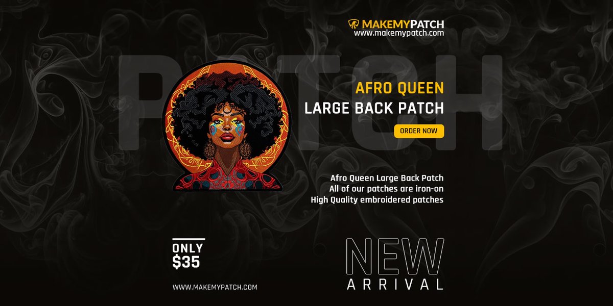 🔥 NEW ARRIVAL 🔥 

Celebrate your style with the new Afro Queen Large Back Patch – a perfect blend of culture and cool! 

Purchase link in first comment 👇 👇 👇

#NewArrival #CustomPatches #FashionStatement 🌟