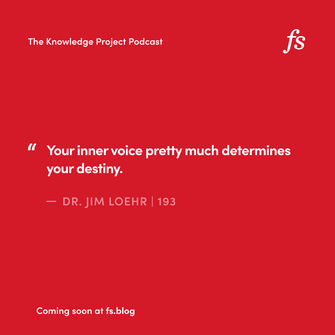 The stories you tell yourself play a larger role in your daily life than you might admit to yourself. If you're constantly saying, 'I'm not good enough,' sooner or later, you might believe it. Your inner voice determines your future.