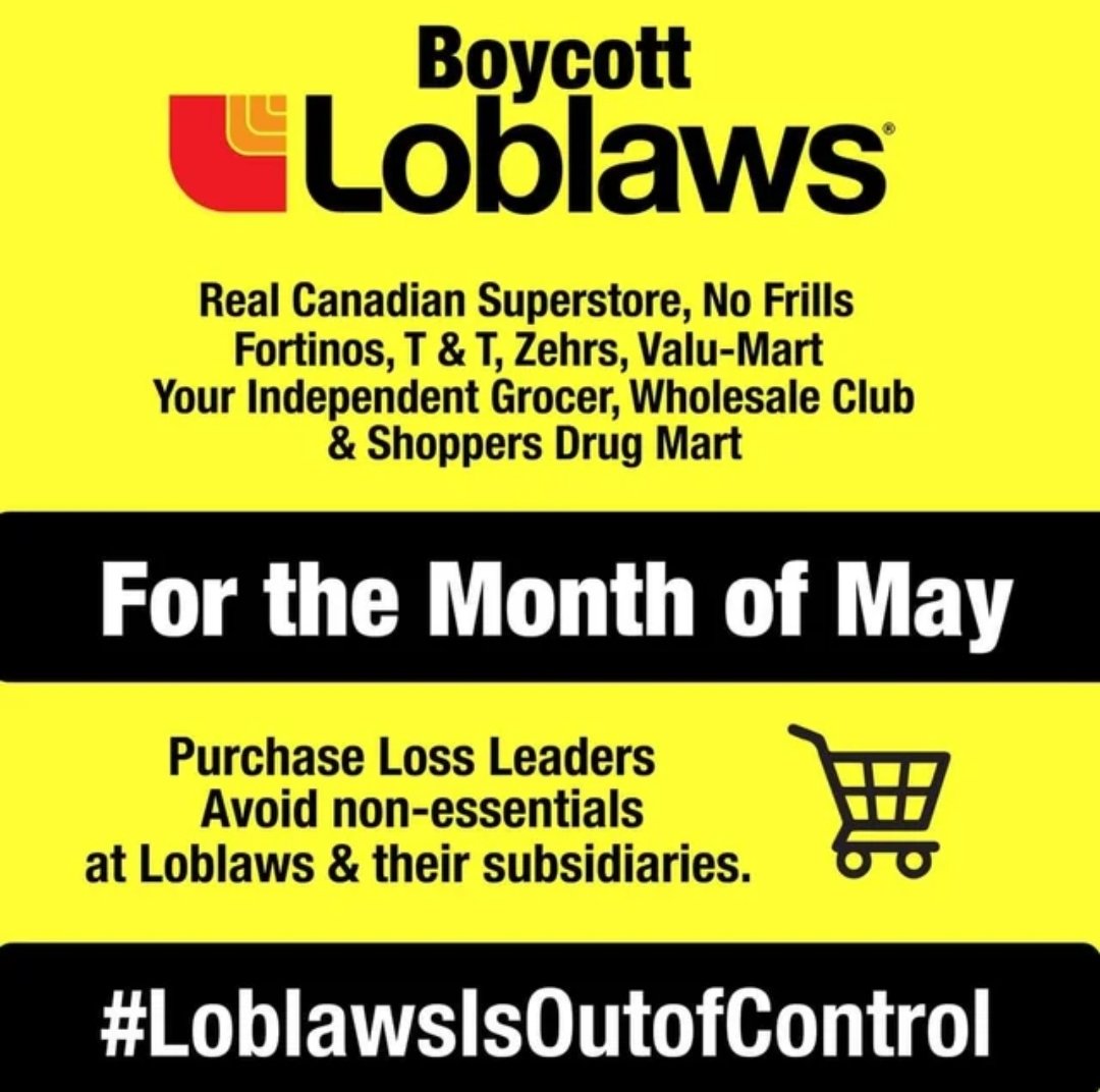 * Chrystia Freeland wants to increase Canada's debt ceiling by $300B to spend more *
* Carbon tax is increasing the costs in every part of our economy *
* over $40B in subsidies for EV and battery manufacturing *

Idiots: we are going to boycott a company with 3.8% net profit…