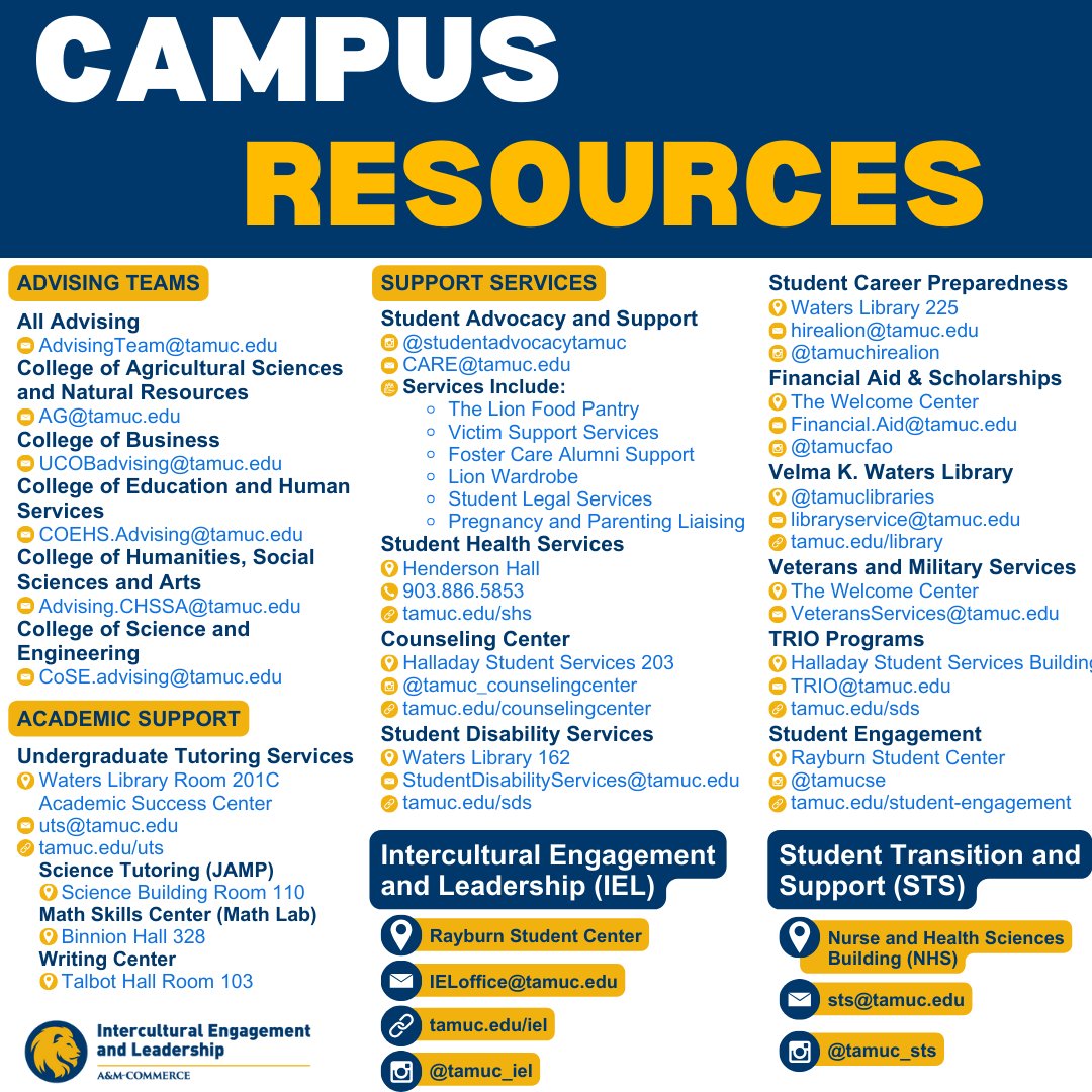 Finals week is approaching fast! 📚 Don't stress, we've got you covered! Swing by the office for free resources like scantrons and blue books for your exams. Remember, we're here to support you. Check out other campus resources to ace those finals! 🌟 #FinalsWeek #tamuc