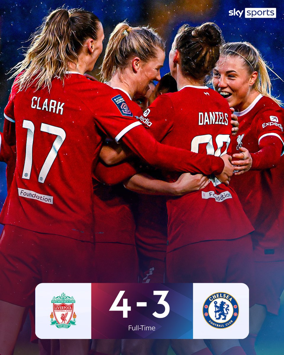 SkySportsWSL's tweet photo. AND BREATHE ๐คฏ
Liverpool deal a big blow to Chelsea's title hopes ๐ฅ https://t.co/S1iPZmIdbI