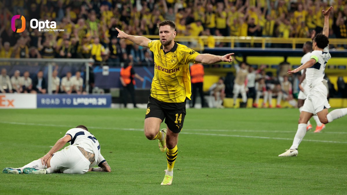 3/3 - Niclas Füllkrug is only the third Borussia Dortmund player to both score three goals and assist three goals in a Champions League season, along with Stéphane Chapuisat in 1996-97 (3 goals, 3 assists) and Tomáš Rosický in 2002-03 (3 goals, 4 assists). Versatile.