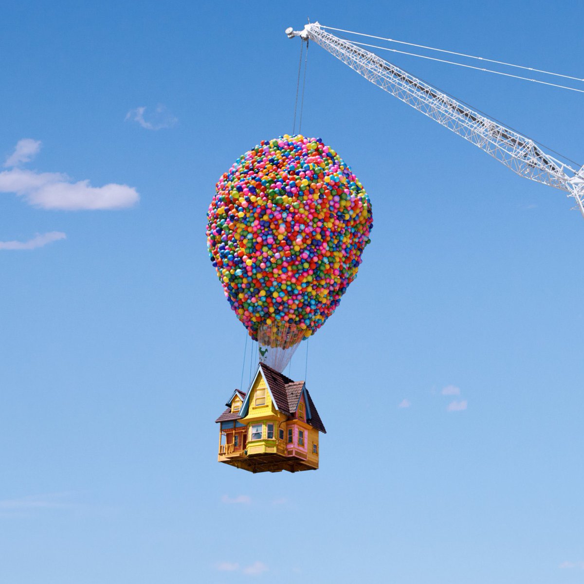 The house from 'Up' is now available on Airbnb and it will be lifted into the air by a crane
